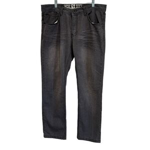 VTG Y2K Southpole MCM XCI Men's 34x31 Straight Leg Gray Denim Jeans Streetwear‎